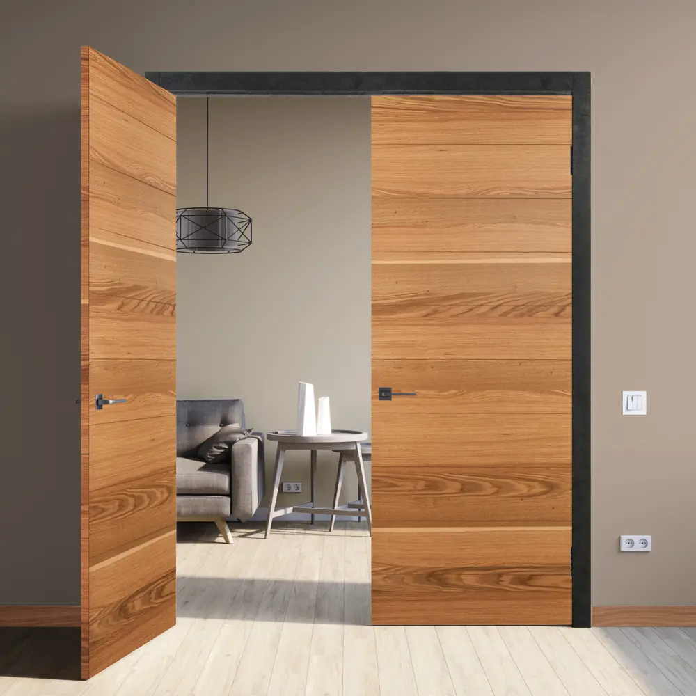 Комплект двери Loft глухая 90x200 см шпон цвет дуб рустик с добором 100 мм МАРИО РИОЛИ STLM-2017334 - Вид №3