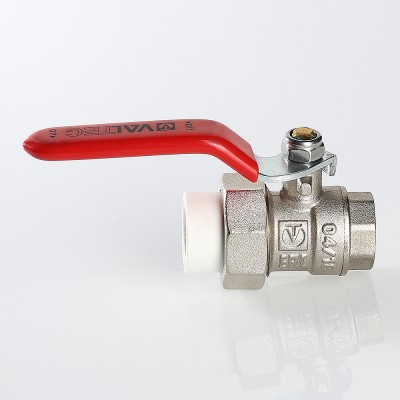 VTp.742.0.04007 Кран шаровой латунный с переходом на полипропиленовую трубу Valtec 40 х 1 1/4"  - Вид №4