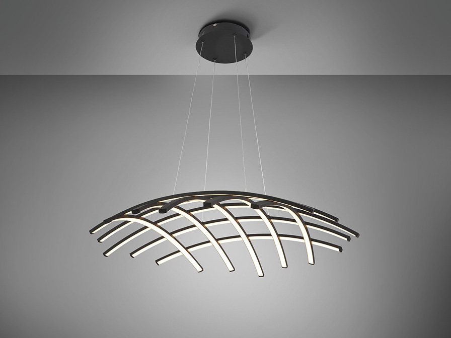 108967 Подвесной светильник 104Ø BLUETOOTH черный Schuller Trama - Вид №2