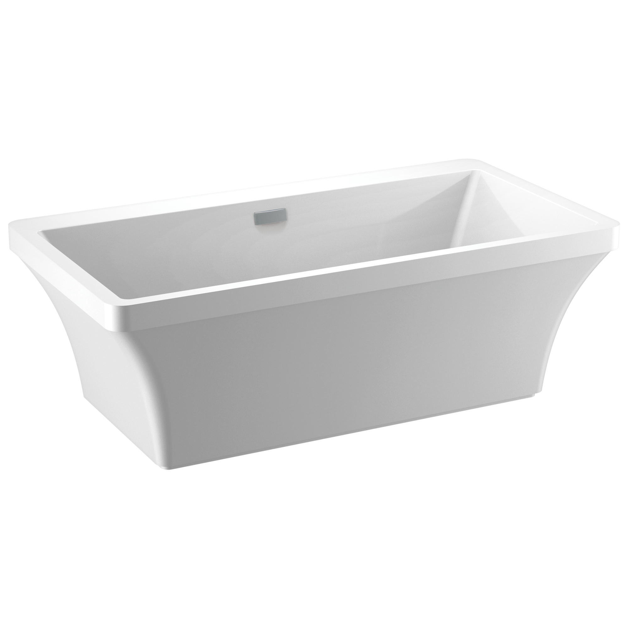 67 '' x 36 '' Отдельностоящая ванна со встроенным сливом и переливом Delta Faucet B14451-6736-WH