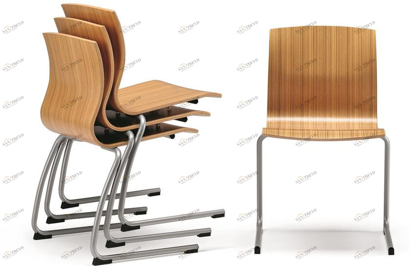 TALIN Консольный штабелируемый стул из фанеры с подлокотниками Webwood sun-id-1467294