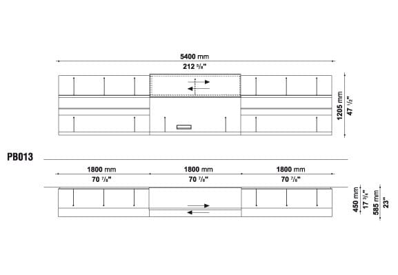 Шкаф с распашными дверцами с ящиками B&B Italia PAB ARCH-00141754 - Вид №5
