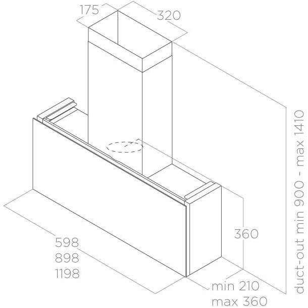 Elica Настенная выдвижная вытяжка с сенсорным управлением класса а sun-id-1358591 - Вид №18