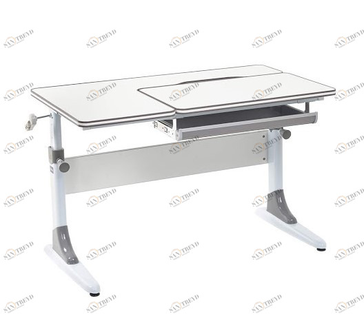 Парта растущая детская с выдвижным пеналом серая Grato Grey Cubby FUNDESK  00-3948623 Белый;серый Santreyd 