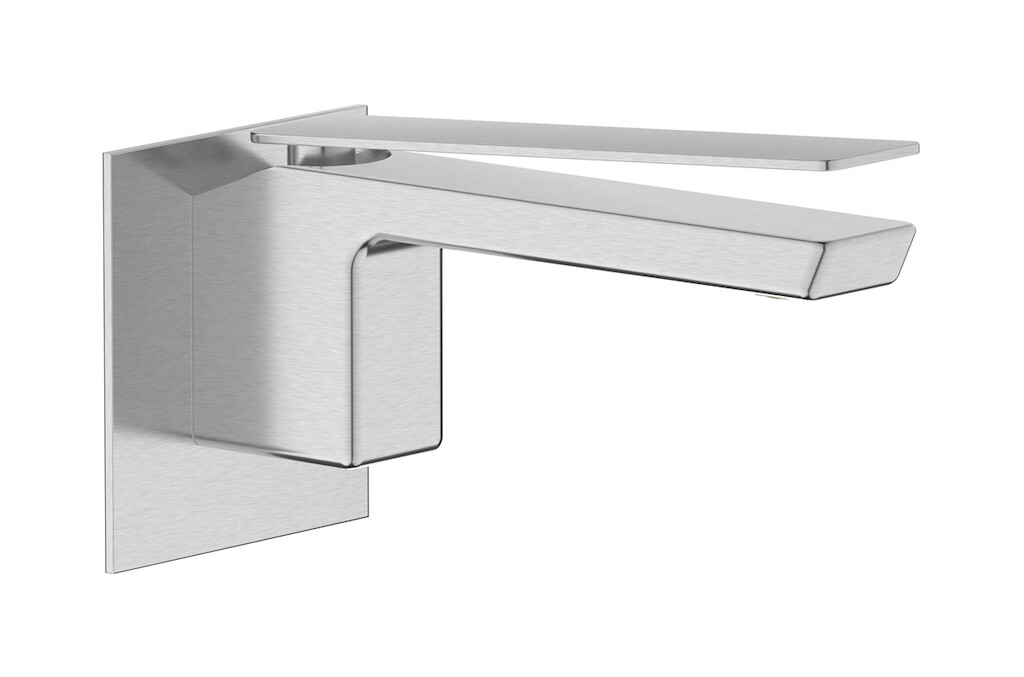 Встроенный в стену смеситель для раковины на 1 отверстие в комплекте с донным клапаном WE ARE IB k3209ss Brushed Nickel K3