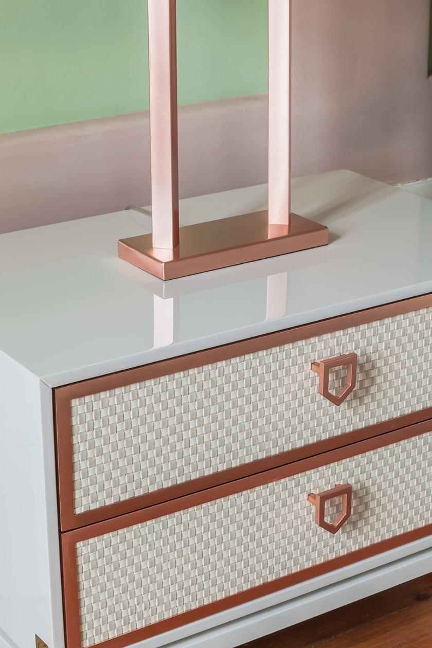 Stylish Club Прямоугольная прикроватная тумбочка из лакированной древесины с ящиками Cocktail Scf.c16 - Вид №4