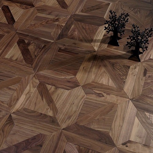 Модульный паркет Coswick Ланже Американский Орех Европейский (Грецкий) Рустик (Гладкая) 635х635 мм 13163601 - Вид №2