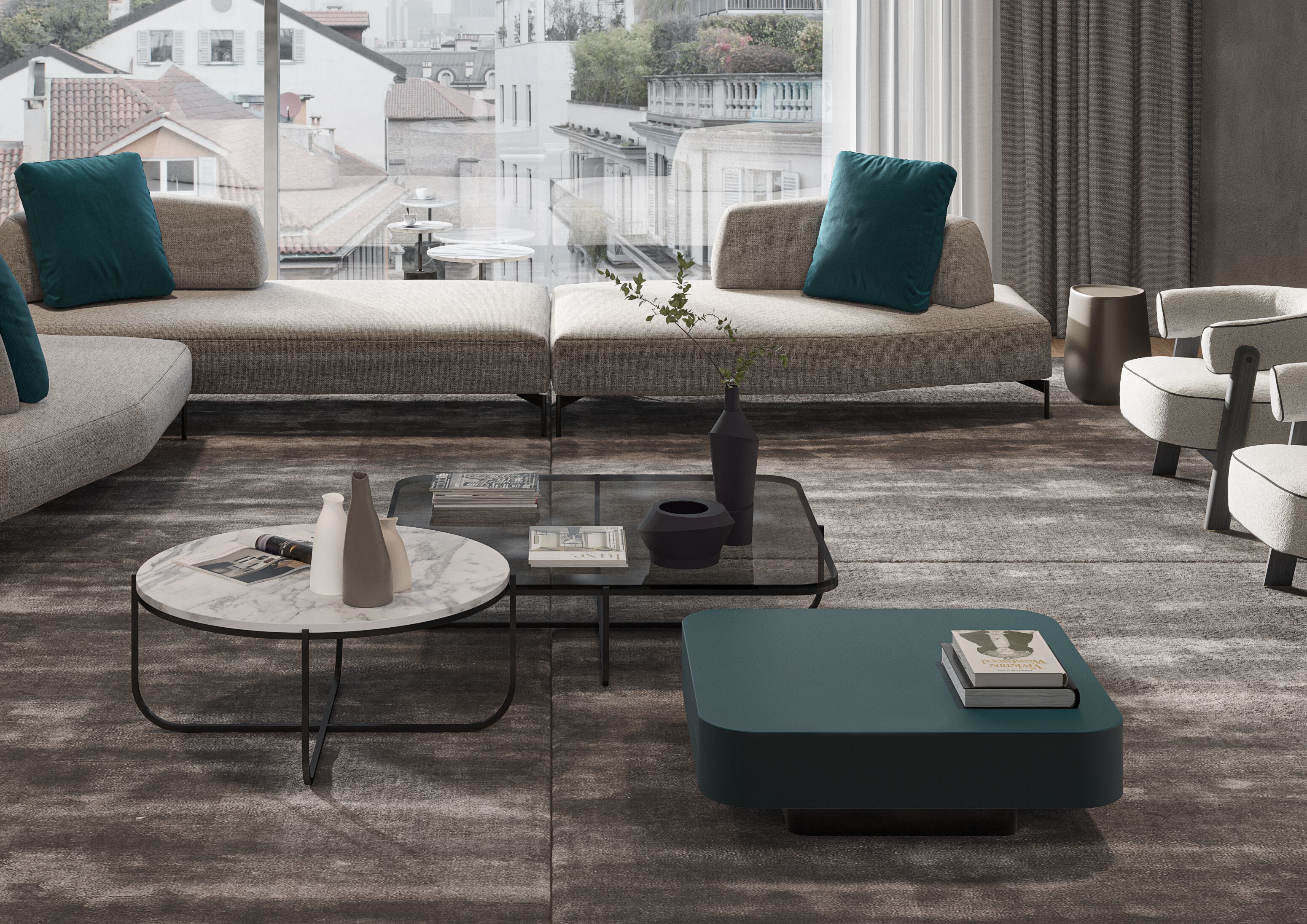 Деревянный журнальный столик Vibieffe 9150 QUADRI TONDO ARCH-00061318 - Вид №2