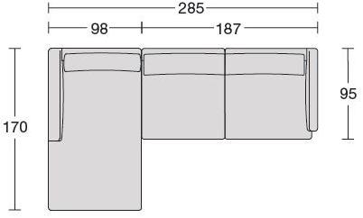CTS SALOTTI Угловой диван в ткани Easy sun-id-1516344 - Вид №2