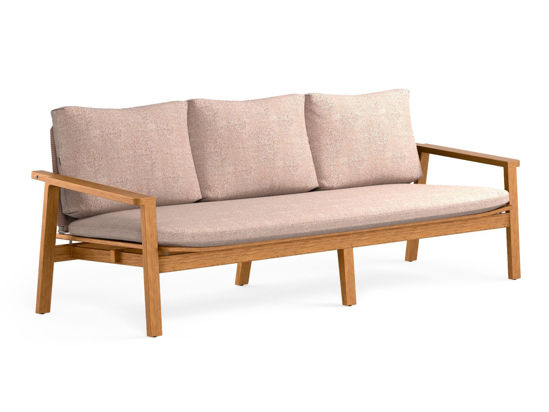 3-местный диван из ткани и тика YAAZ Denk ARCH-00059946