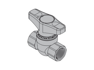 Запорный клапан Top Entry в прямом исполнении с резьбой F/F с управлением ручкой