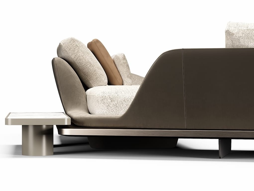 Низкий журнальный столик из дерева и стекла REFLEX ARCH-00002195