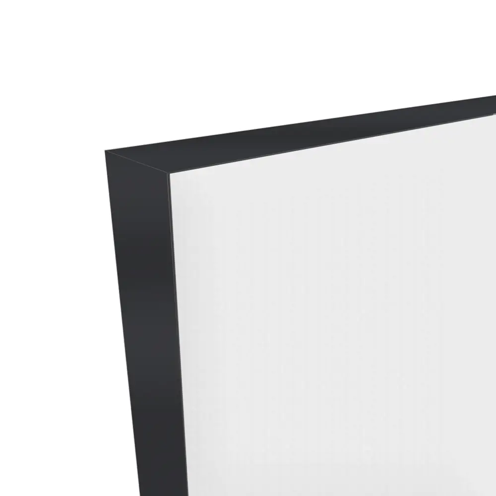 Дверь межкомнатная глухая с замком комплекте Invisible 90x210 см левая черная алюминиевая кромка цвет белый 89383045 STLM-2020770 VELLDORIS  - Вид №1
