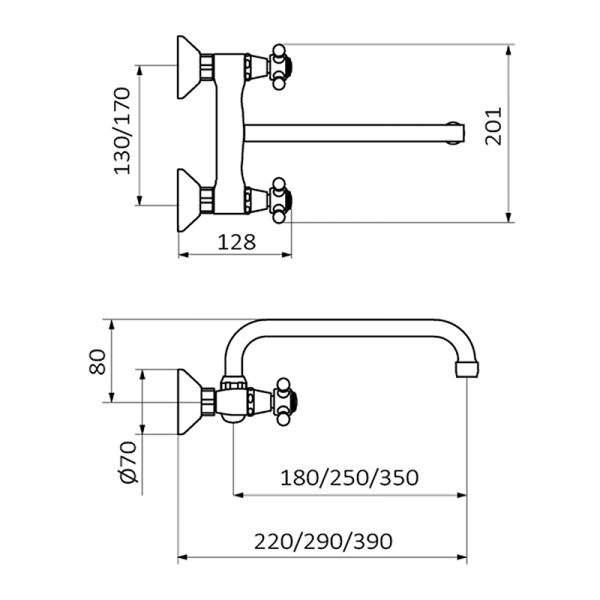80956800 BASIC/PREMIUM 1866 моноблочный раковина 15 Хром GRB MIXERS  - Вид №1