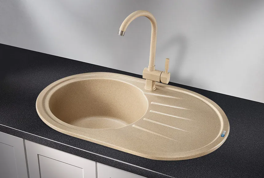 7601, БЕЖЕВЫЙ, кухонная мойка, СтандАРТ кварц GRANULA Standart 7601-ST52