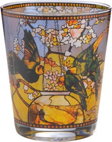 10604083 Goebel Подсвечник "Попугаи" 10см Tiffany Стекло