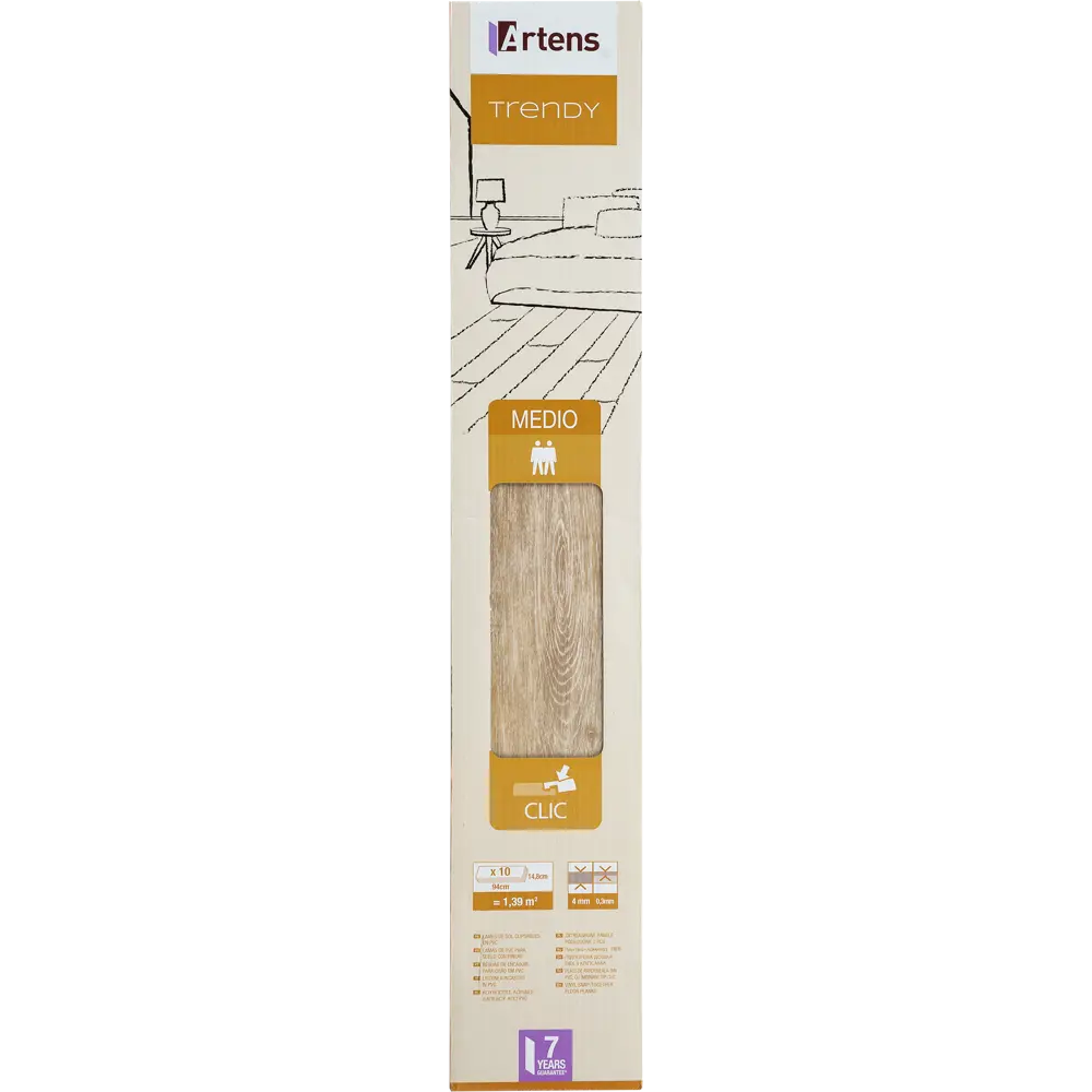 ПВХ плитка «Trendy Natural» 4/0.3 мм 1.39 м² 81932119 STLM-2149369 ARTENS  - Вид №5