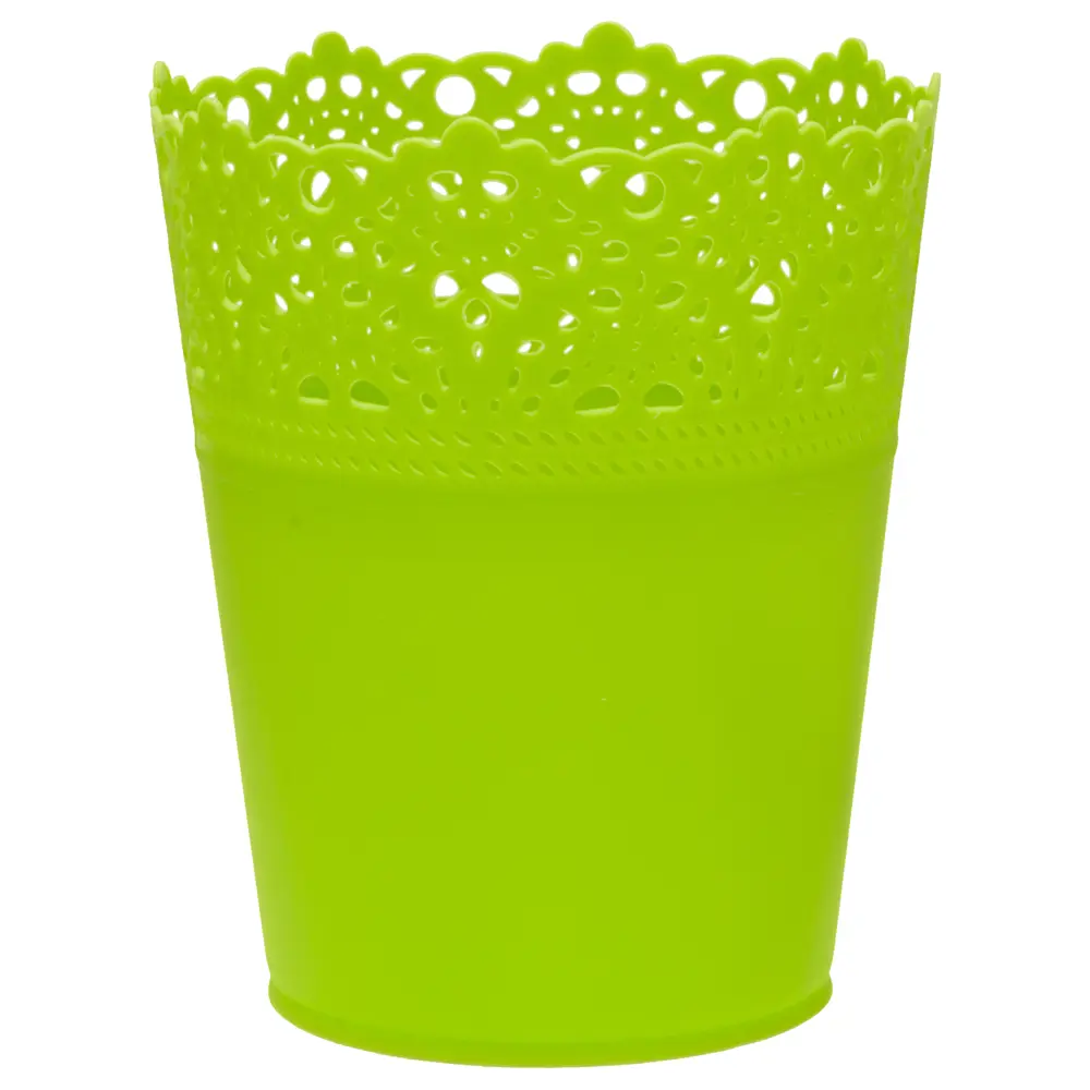 Кашпо Газонcity Ажур ø15 h18.5 см v2 л пластик салатовый STLM-2020014