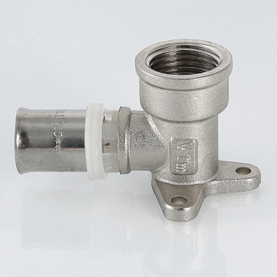 VTm.254.N.002004 Пресс-фитинг – угольник с креплением (водорозетка) Valtec 20 мм х 1/2"  - Вид №13