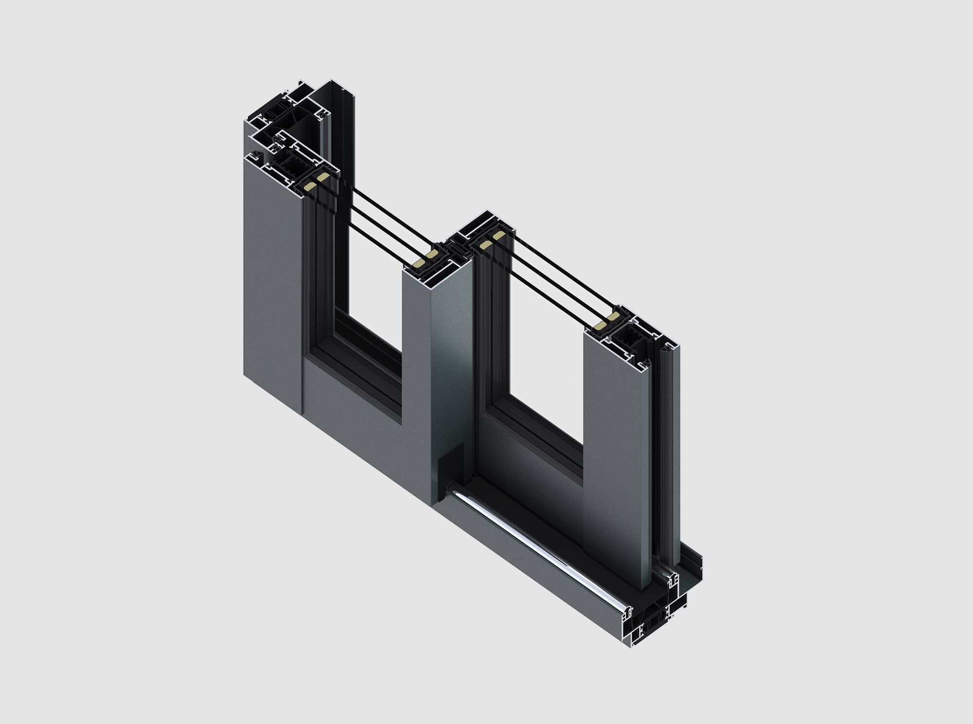 Алюминиевое раздвижное окно QFORT Paysage ARCH-00030278 - Вид №1