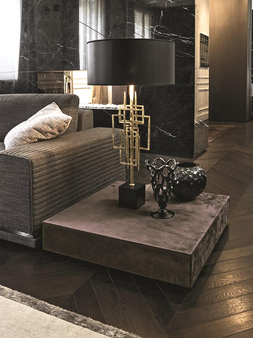 Longhi Квадратный кожаный журнальный столик Loveluxe 2014 – royal collection Y 722 - Вид №1