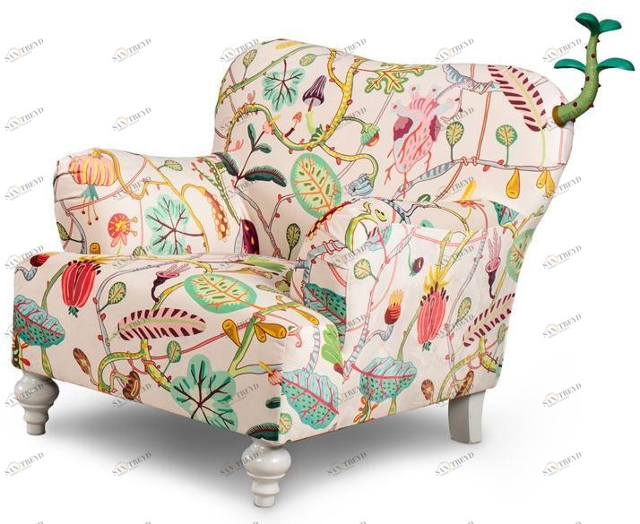 Seletti Кресло из ткани с подлокотниками Botanical diva sun-id-1473121