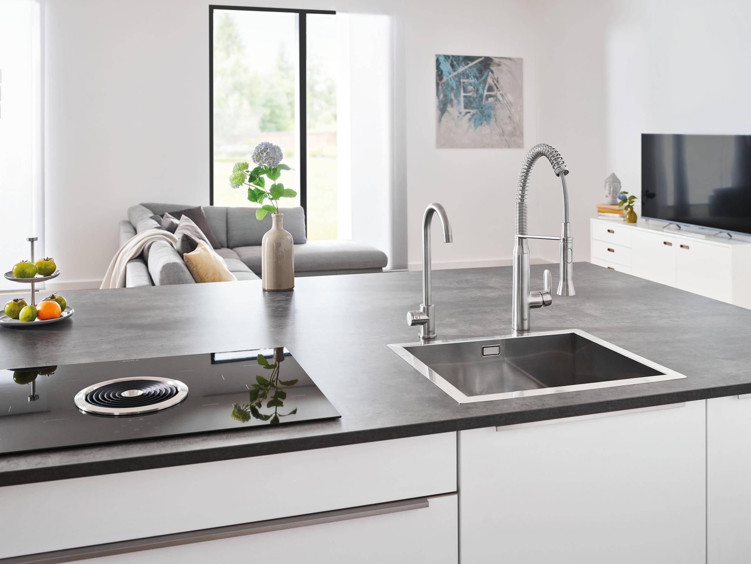 31498DC0 Комплект с вентилем для фильтрованной и газированной воды Grohe GROHE Blue суперсталь - Вид №1