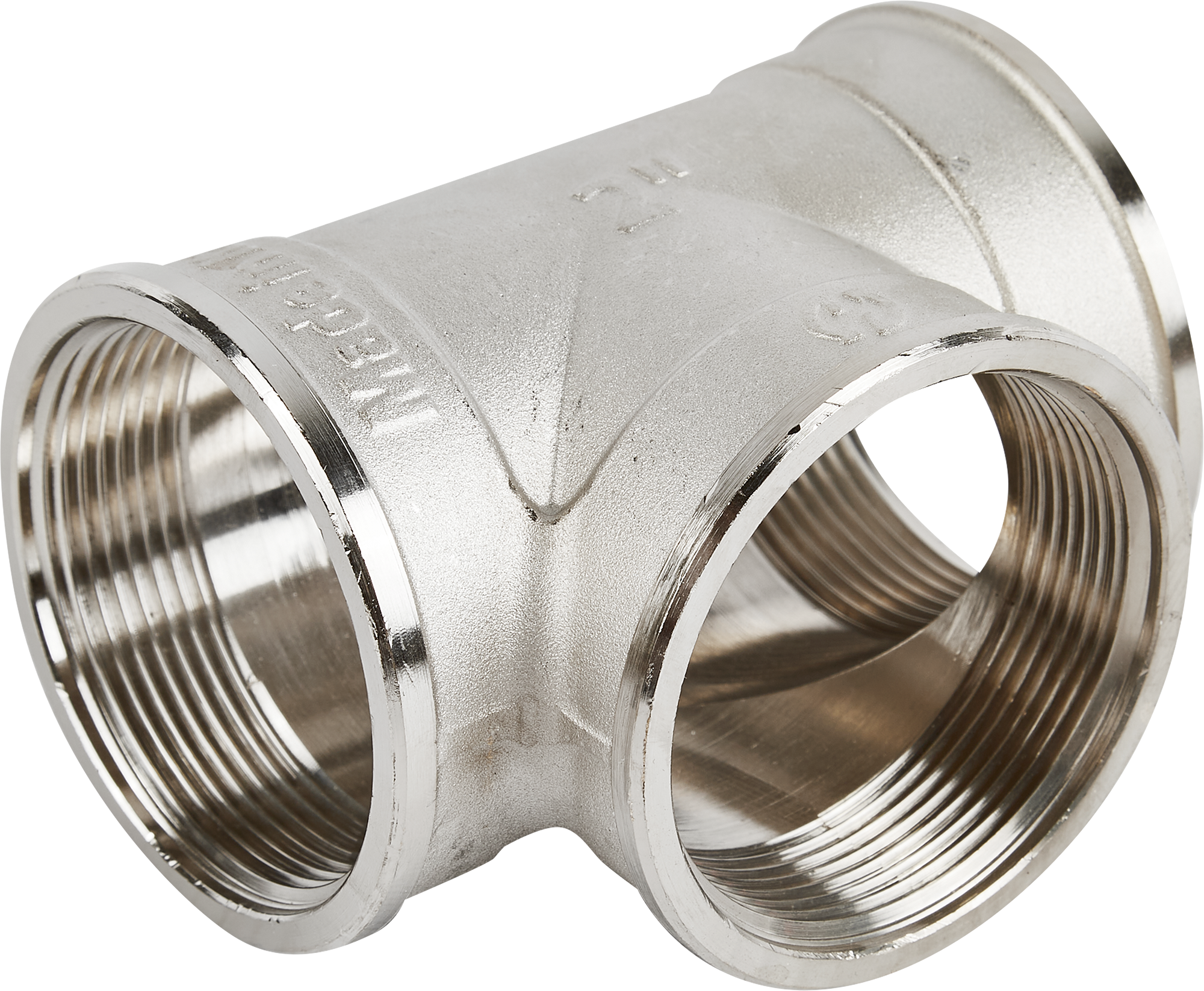 Тройник латунный STOUT 2" никелированный 82238988 STLM-0022666