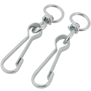 Карабин с вертлюгом тип А, оцинкованный, 40 мм, 2 шт.