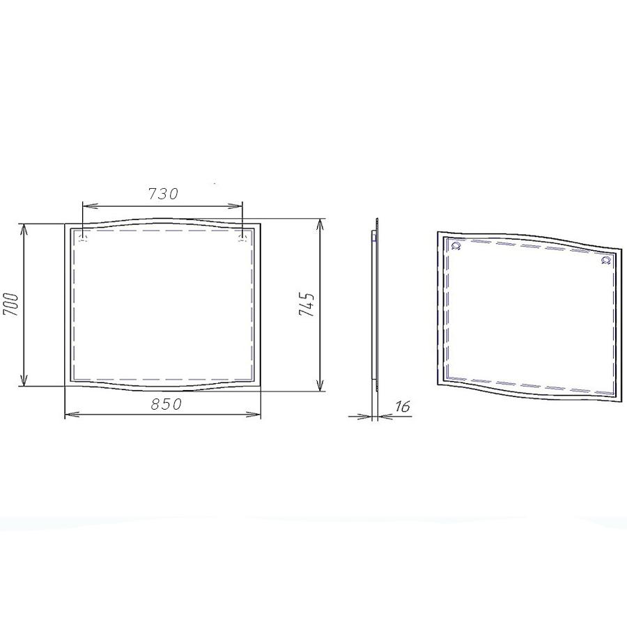 Зеркало Alvaro Banos Carino 85 с LED подсветкой Santreyd 8402.7000 - Вид №2