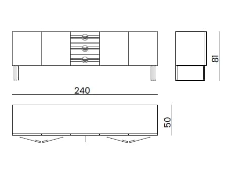 Деревянный шкаф с ящиками Bizzotto Italia Symphony-Infinity ARCH-00056852 - Вид №4
