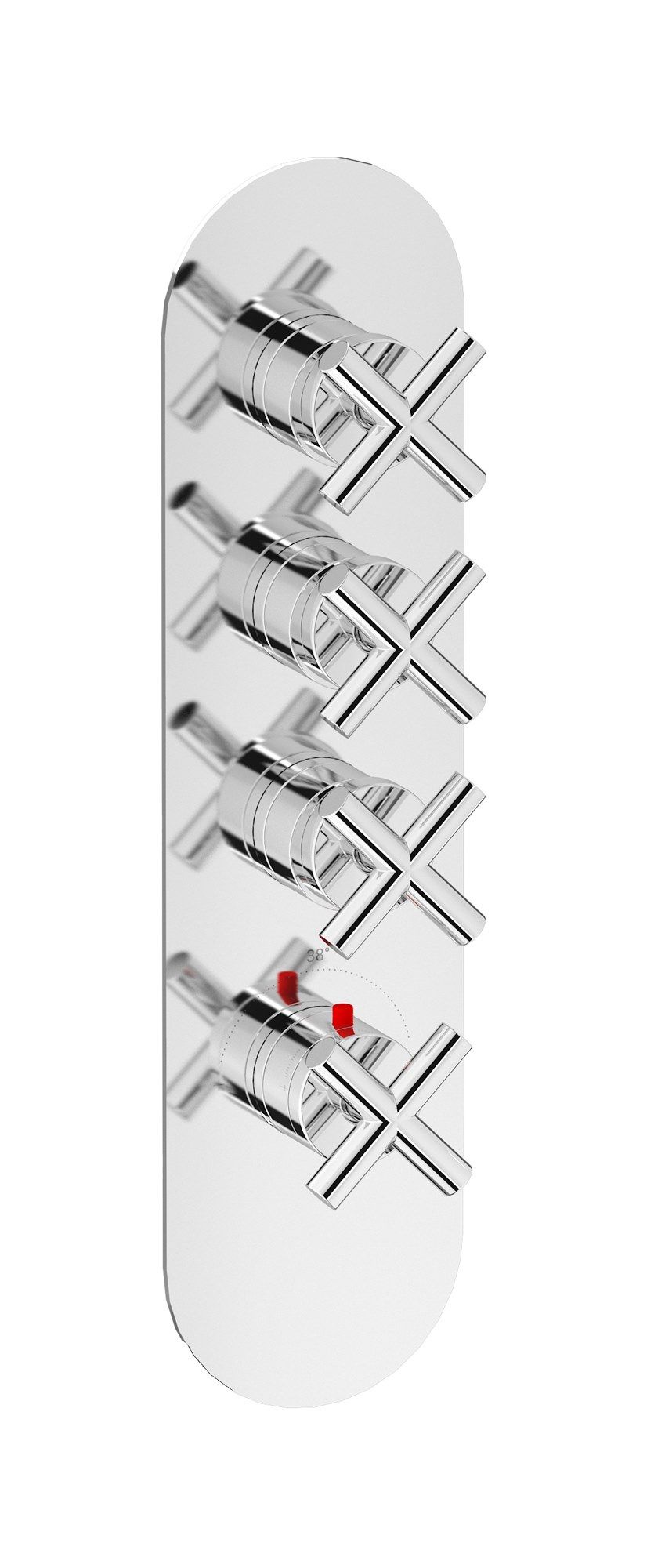 Встраиваемый термостатический смеситель для душа с 4 отверстиями IB AQUA - 3 WAYS EUA312 ARCH-00099391 - Вид №7