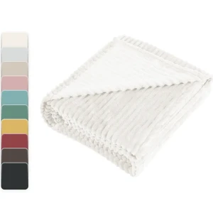 89025380 Плед Line 150x200 см велсофт цвет экрю Cream 5 STLM-1429063