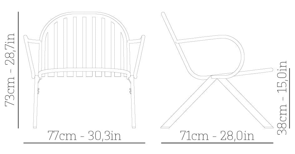 Штабелируемое стальное кресло с порошковым покрытием с подлокотниками BABEL D Melik ARCH-00149463 - Вид №5