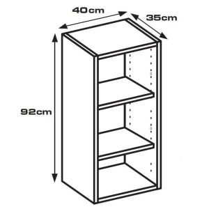 Каркас навесной, 40х35х92 см, белый, ЛДСП