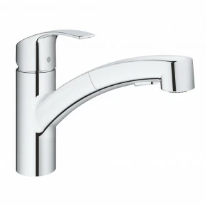Смеситель для кухни GROHE Eurosmart с выдвижным изливом, низкий излив, хром (30305000)
