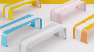 Оцинкованная стальная скамья без спинки