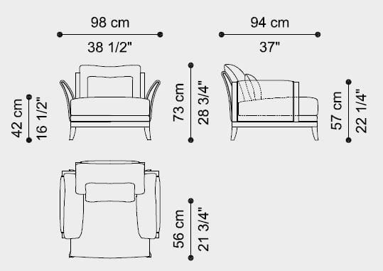 Тканевое кресло с подлокотниками ETRO Home Interiors Цейлон ARCH-00129517 - Вид №6
