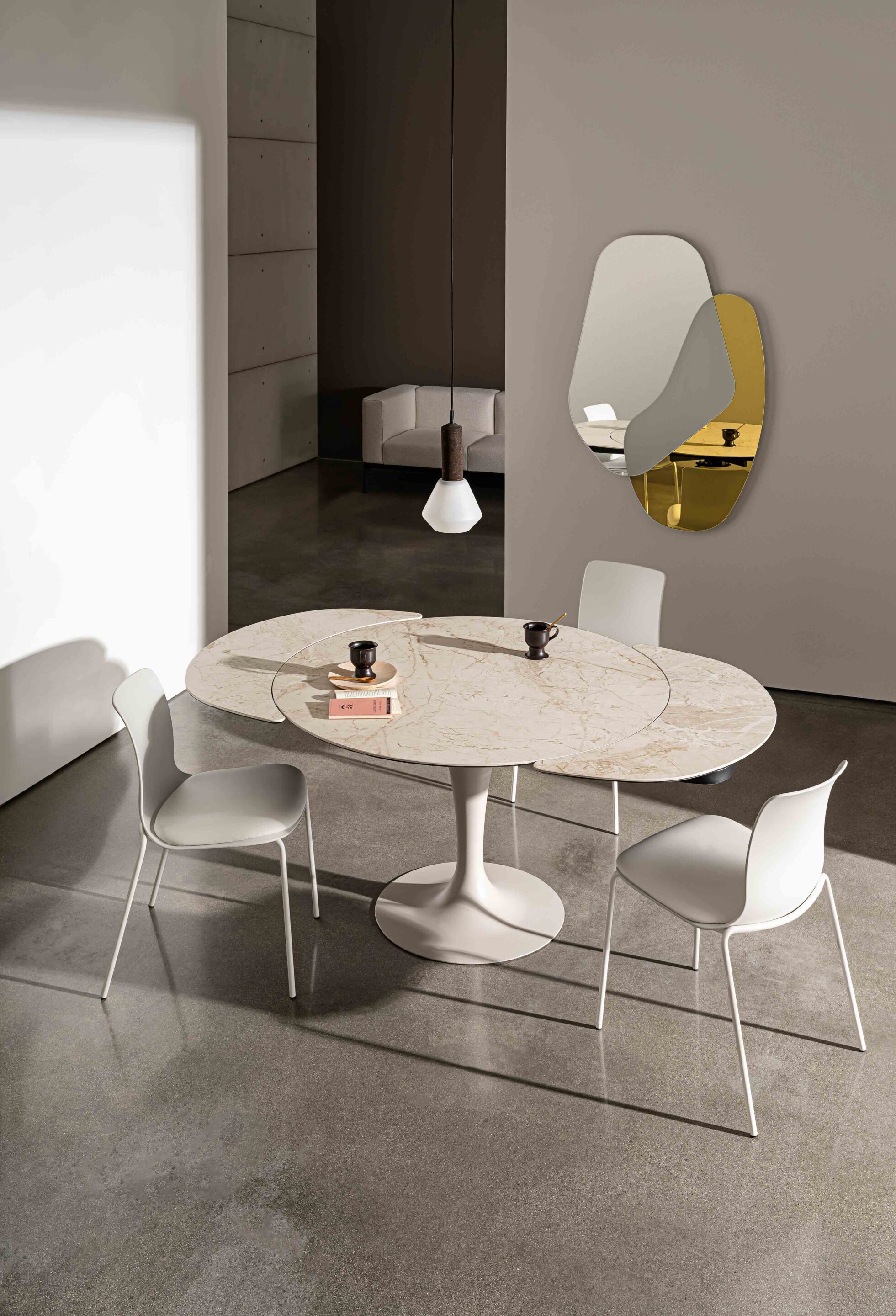 Керамический круглый выдвижной стол Sovet Italia ARCH-00070072 - Вид №6