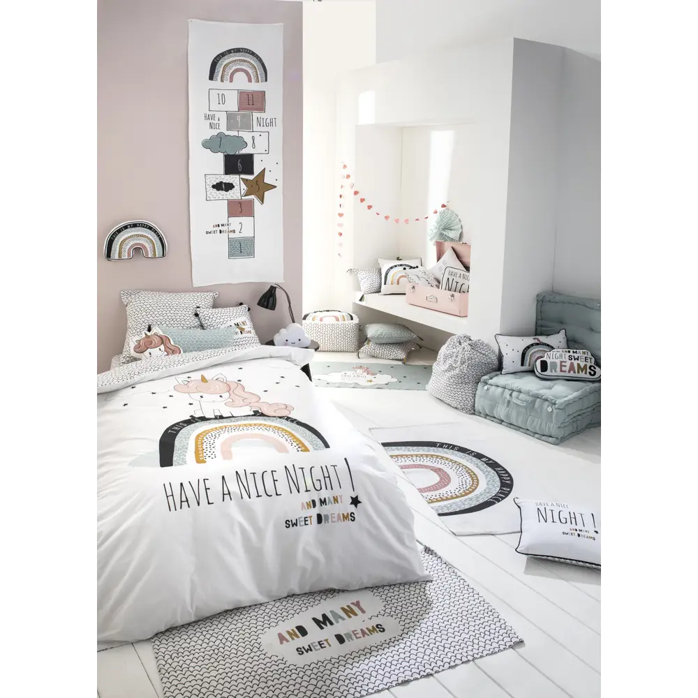 Коврик прикроватный хлопок «Сладкие сны» 60x120 см, цвет белый Santreyd STLM-2053739 - Вид №4