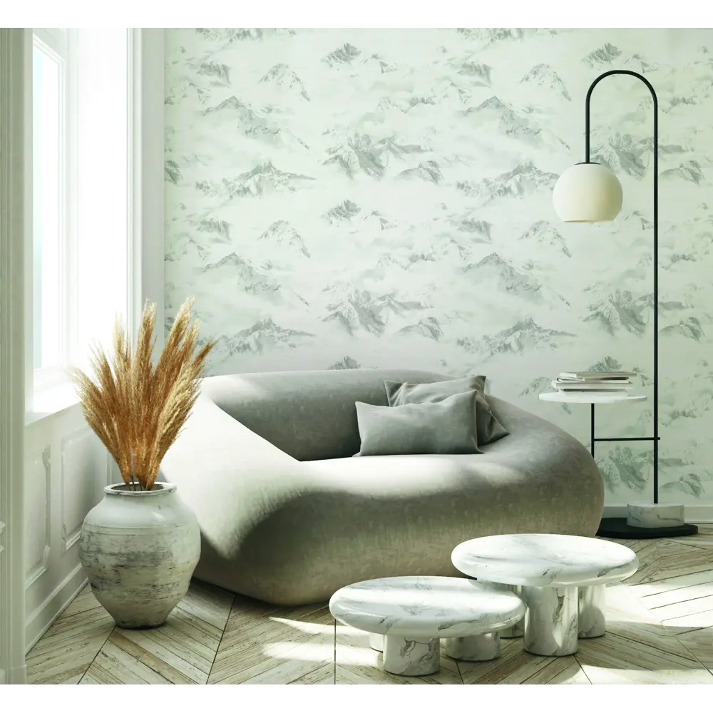 АРТЕКС Флизелиновые обои «Воздушные шары» серые с облачным принтом 89358804 STLM-0820414 - Вид №2