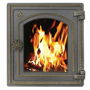 Дверка каминная Везувий ДТ-4С (бронза)