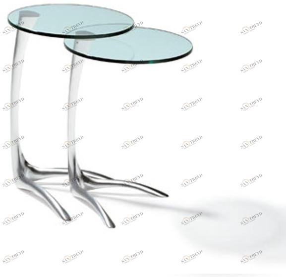 Ronald Schmitt Круглый журнальный столик из стали и стекла sun-id-1351538