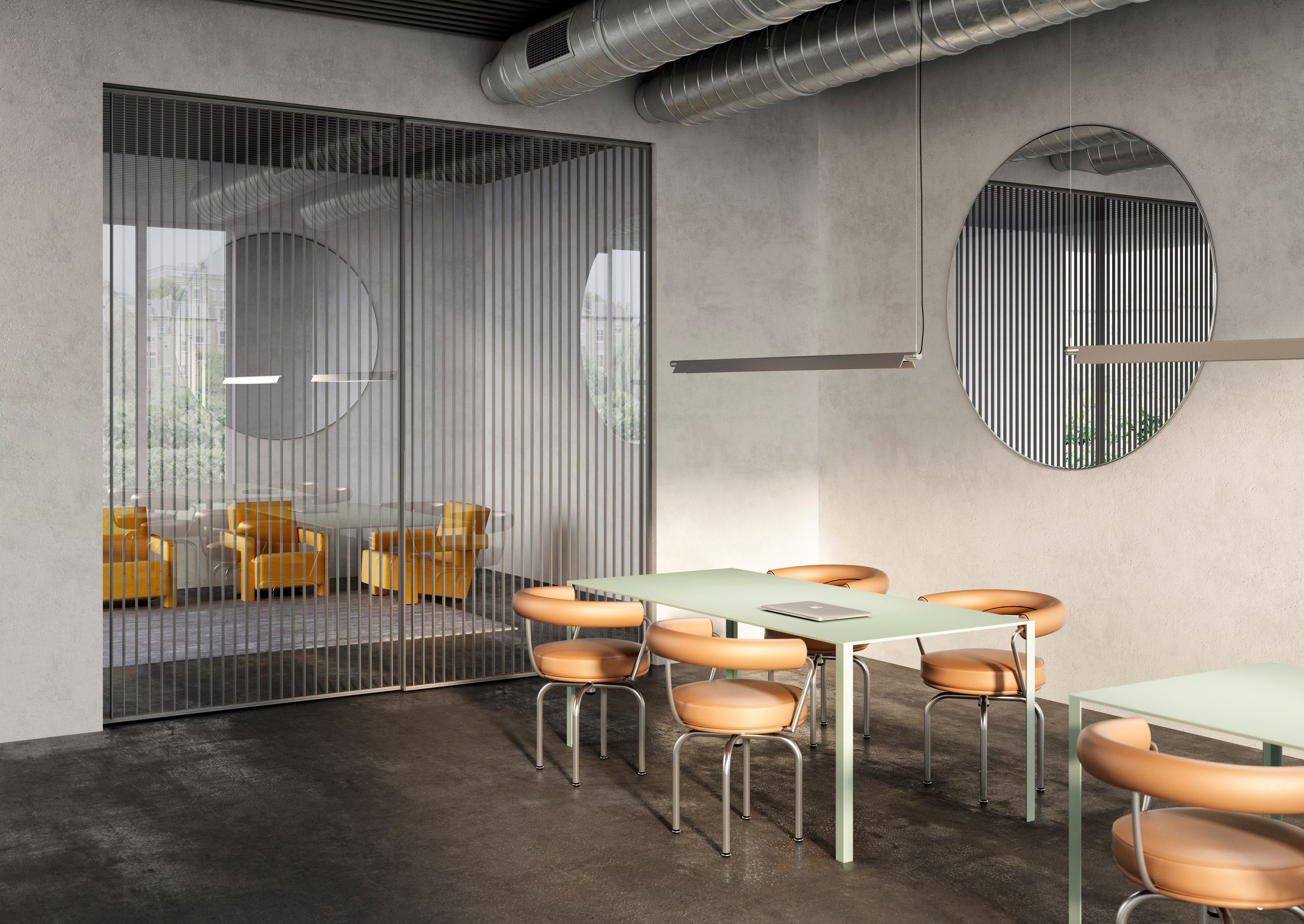 Алюминиевая и стеклянная дверь ALBED Re-Trait 8B ARCH-00087647 - Вид №2