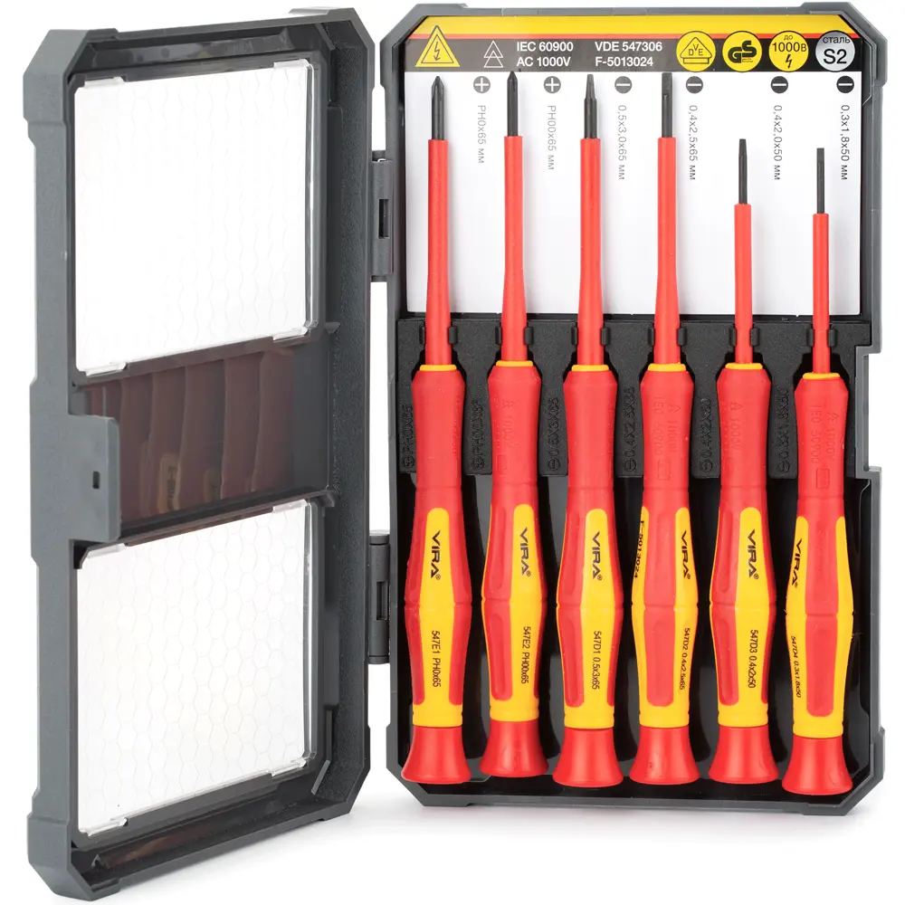 Набор диэлектрических отверток RAGE для электромонтажных работ, 6 предметов 89422945 STLM-1576247