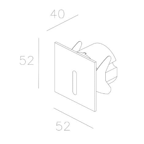Утопленный алюминиевый светодиодный наружный прожектор LedsC4 Bat ARCH-00007227