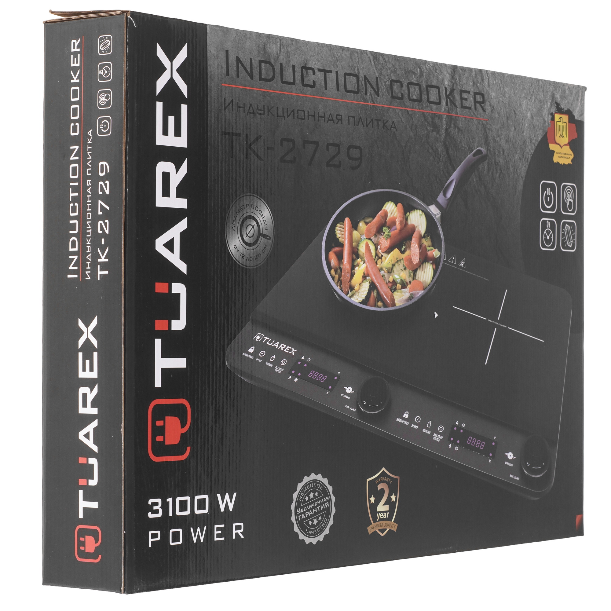 9229146 Плита компактная электрическая Tuarex TK-2729 черный STDN-0114033 - Вид №6