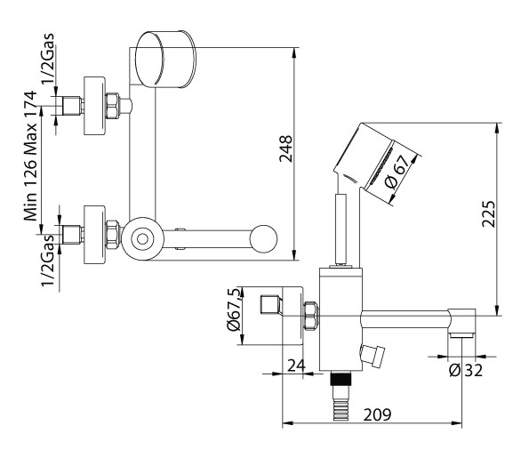 1553200000 Смеситель Bandini Coco Santreyd - Вид №1