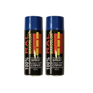 91999039 Краска аэрозольная Maxcolors Ral 5005 2шт глянцевый цвет синий 0.8 л 2 шт STLM-1417915