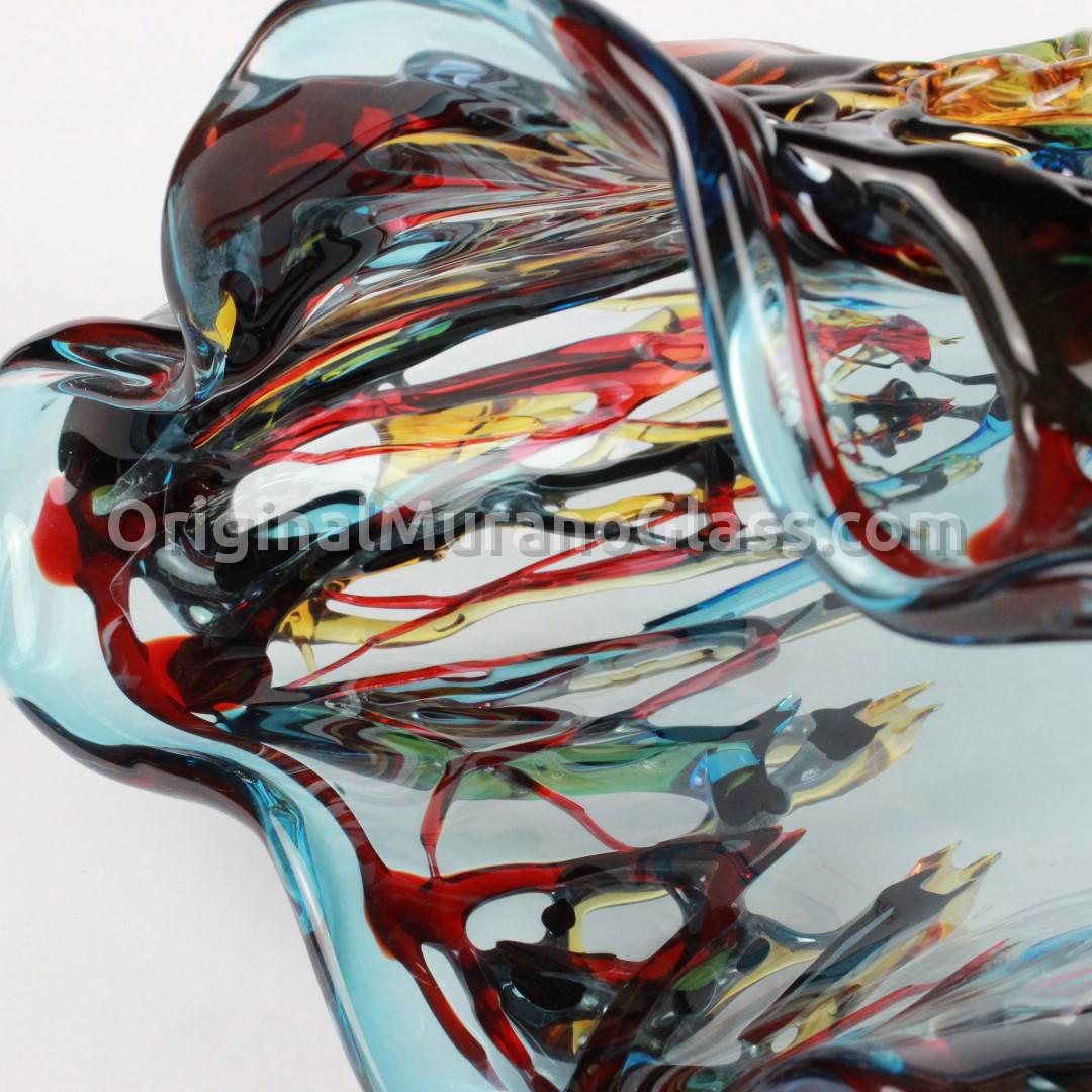 2776 ORIGINALMURANOGLASS Ваза Musana Face - Vetro di Murano 22 см  - Вид №1